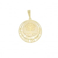 Pingente Redondo Arvore da Vida c/ Mensagem Bíblica