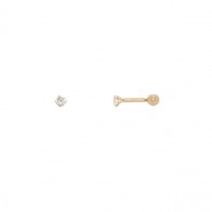 Piercing em Ouro 18k Tragus com Zircônia 3mm