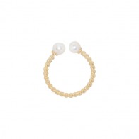 Piercing em Ouro 18k Argola Fio Torcido com Pérola 3mm