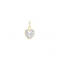 Pingente Coração com Zircônia - M