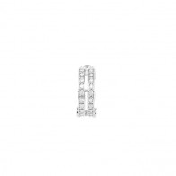 Piercing Branco Argola Fio Duplo Cravejado Com 24 Diamantes