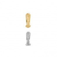 Piercing em Ouro 18k Argola Fio Cravejado Com 12 Brilhantes