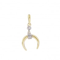 Pingente Talismã Mistico Chifre com 1 Brilhante