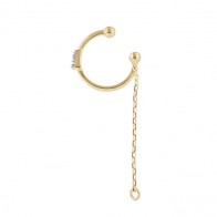 Piercing Fall com 2 Brilhantes