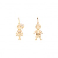Pingente em Ouro 18k Baby Love Polido com Brilhantes