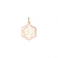 Pingente em Ouro 18k Syn Om Bicolor Fosco/Polido
