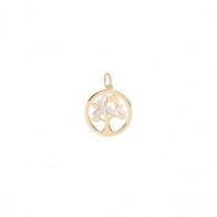 Pingente em Ouro 18k Syn Árvore da Vida Bicolor Fosco/Polido