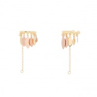 Piercing em Ouro 18k Brise Navetes Degrades Tricolor Fosco/Polido