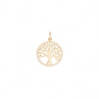 Pingente em Ouro 18k Árvore da Vida com Zircônias
