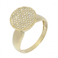 Anel Chuveiro Redondo com Brilhantes