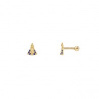 Piercing em Ouro 18k Nossa Sra. Aparecida com Zircônias
