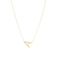 Gargantilha em Ouro 18k Letra A - Pequena