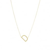 Gargantilha em Ouro 18k Letra D - Pequena