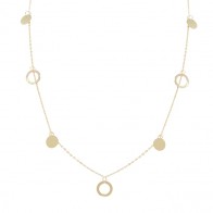 Gargantilha em Ouro 18k Cartie 45cm com Círculos Polidos