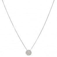 Gargantilha Branca Chuveiro Média com 31 Brilhantes