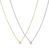 Gargantilha Ponto de Luz Com 1 Diamante 3 Pontos