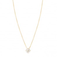 Gargantilha em Ouro 18k Ponto de Luz com 1 Diamante 30 Pontos