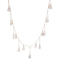 Gargantilha Gotinhas com Zircônias Brancas