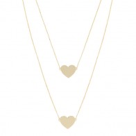 Gargantilha em Ouro 18k Escapulário com  Coração Polido