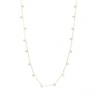 Gargantilha em Ouro 18k Dambete 45cm com Zircônias Brancas