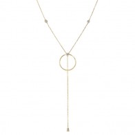 Gargantilha Fall Gravata com 5 Brilhantes