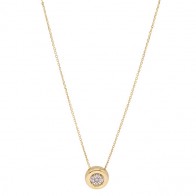 Gargantilha em Ouro 18k Contorno com 7 Brilhantes