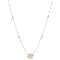 Gargantilha em Ouro 18k Coração com 38 Brilhantes