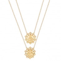 Gargantilha em Ouro 18k Escapulário com 20 Brilhantes