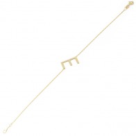 Pulseira Letra E Polida - 18cm