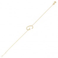Pulseira Letra G Polida - 18cm