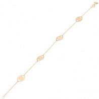 Pulseira em Ouro 18k Cartie 18cm Olho Grego Fosco/Polido