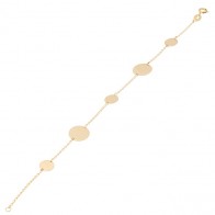 Pulseira em Ouro 18k Cartie 18cm Círculos Degradês Polido