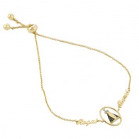 Pulseira Nossa Senhora Aparecida rogai por nós com Safiras e Brilhante