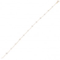 Pulseira Dambete 18cm com Zircônias Brancas - 0.90g