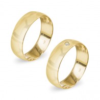 Aliança em Ouro 18k Anatômica 6mm