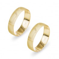 Aliança Ouro 18k Semi Anatômica 4mm