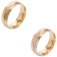 Aliança em Ouro 18k Santorini