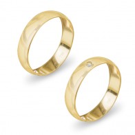 Aliança em Ouro 18k Anatômica 4mm