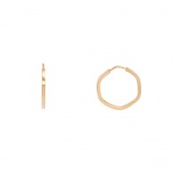 Brinco Argola Sextavada Fio Quadrado - 15mm