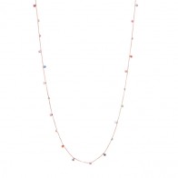 Gargantilha Dambete com 27 Zircônias Coloridas - 45cm