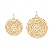 Pingente Pai Nosso Redondo Polido - P e M