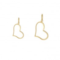 Pingente em Ouro 18k Coração Vazado - P e M