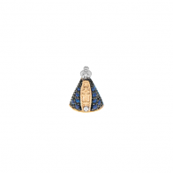 Pingente Nossa Sra. Aparecida com 10 Safiras