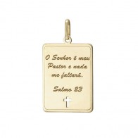Pingente Salmo 91 Em Ouro 18k750 Amarelo Polido - Rosangela Lima Joias