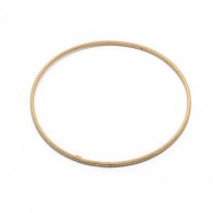 Pulseira argola fio quadrado fresada