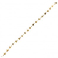 Pulseira em Ouro18k Pérolas 18cm - Com Bolinhas Polidas 4mm