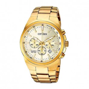 Relógio Citizen Masculino Cronógrafo Quartz Dourado TZ31105G