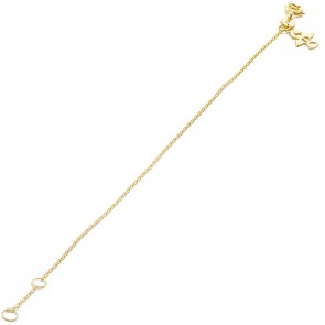 Pulseira em Ouro 18k Infantil Cartie 14cm com Anjinho - 0.80g
