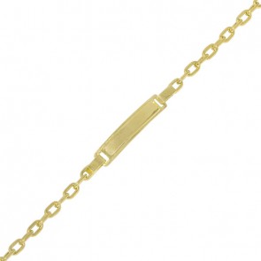 Pulseira em Ouro 18k Cartie Oca 13cm com Chapa - 1.90g