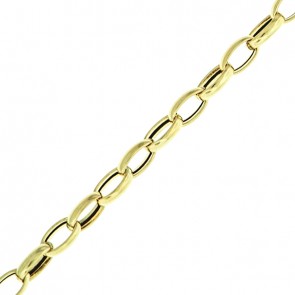 Pulseira em Ouro 18k Elo Português Oval  19cm - 1.70g